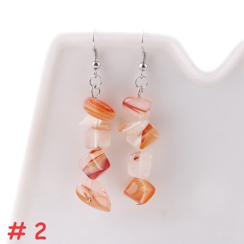 Anting Batu 7 Chakra Reiki Natural Stone