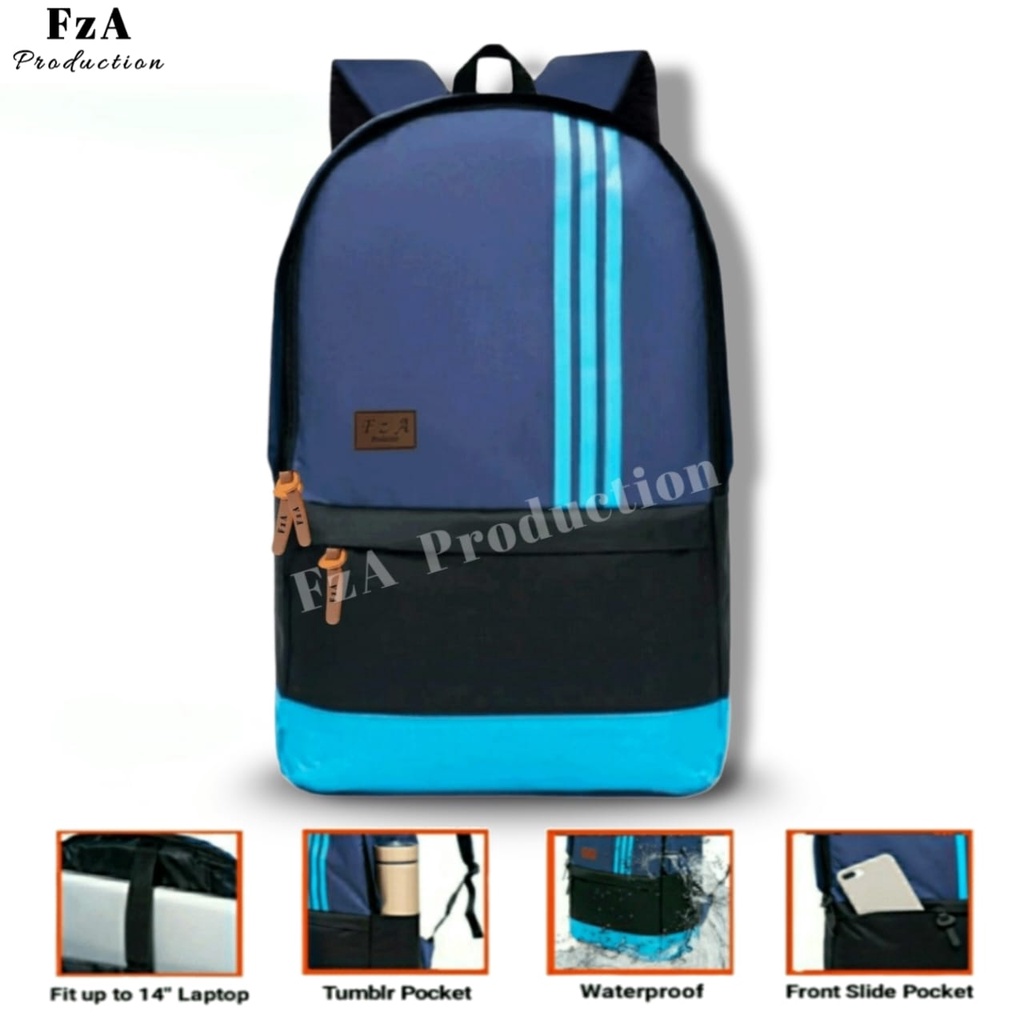 Tas Ransel Gendong Laptop Distro Sekolah Kuliah Pria Wanita Backpack Tas Ransel Laptop Original FREE Jam Tangan Pria