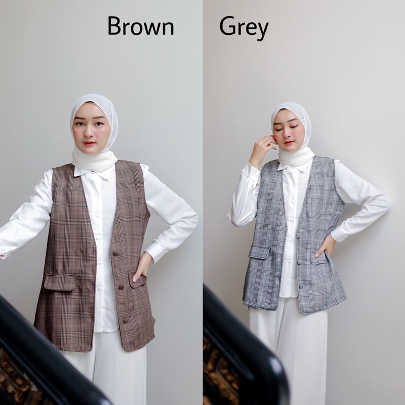 COZY BASIC (Kemeja Ld 106, Vest Ld 96 bisa dilepas pasang)