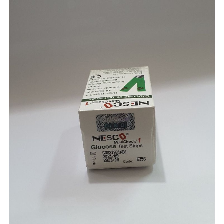 Strip Nesco gula isi 25pc nesco glucose/refill strip gula nesco/strip kolestrol nesco/strip asam urat nesco