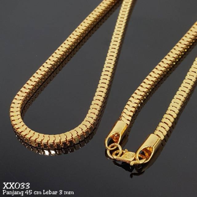 Fourfashion XX033 - Kalung Milano Kaca Mewah Mengkilat - Set Perhiasan Xuping Lapis Emas