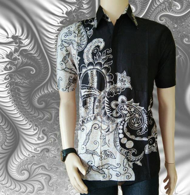 Hem Batik Dolby Dolbi Dobby Doby - Batik Sogan Solo - Batik Pria Warna Coklat - Risna Batik HRB026