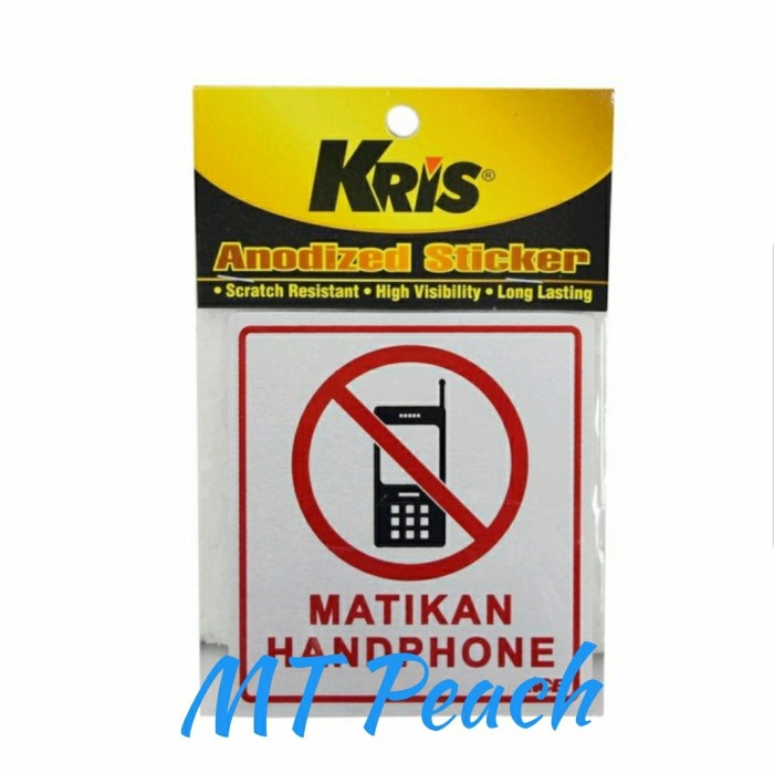 

KRIS STIKER MATIKAN HANDPHONE SIGN LABEL ANODIZED STICKER MA17