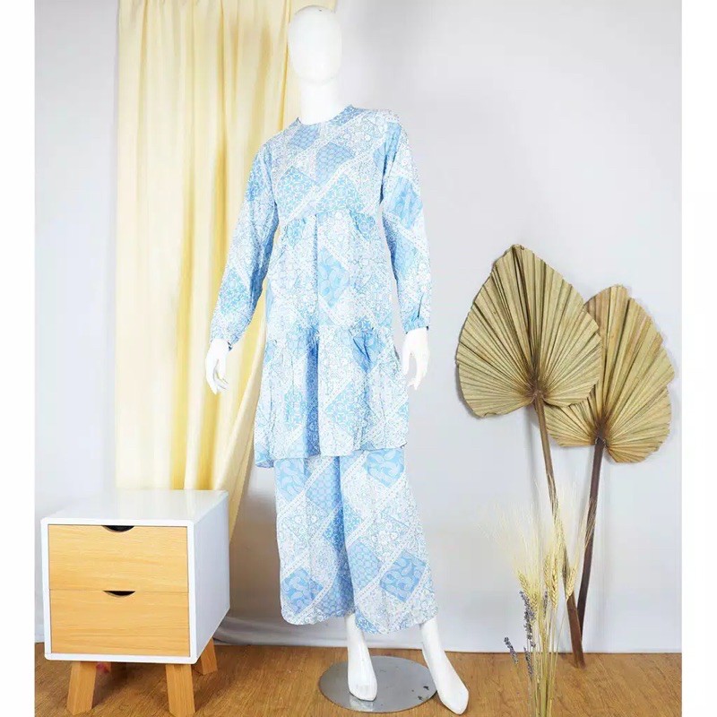 ONESET PIAMA MOTIF BAHAN VISCOSE