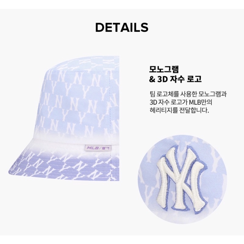 MLB Monogram Tie-Dying Bucket Hat NY Yankees