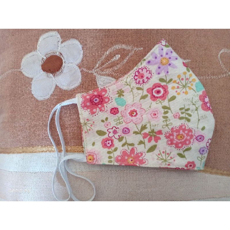 Masker kain katun 3 lapis