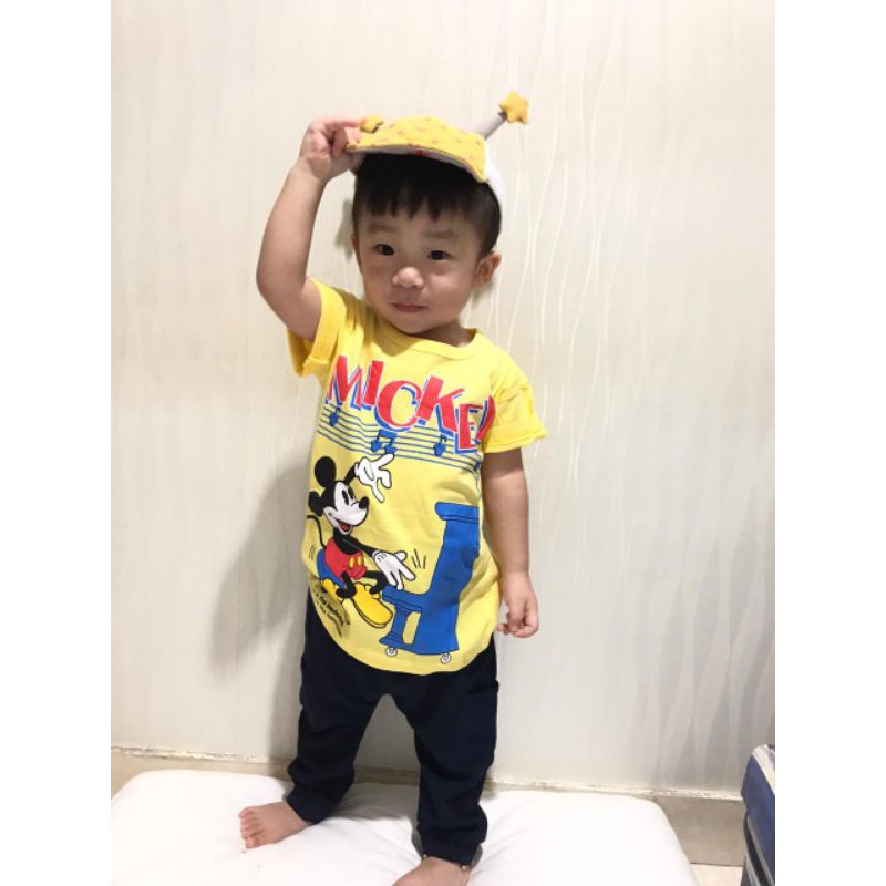 kaos anak mickey piano