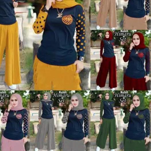 ♢ SETELAN HIMARU KULOT / SETELAN KULOT / CELANA KULOT SET / KULOT HIMARU SET ✿