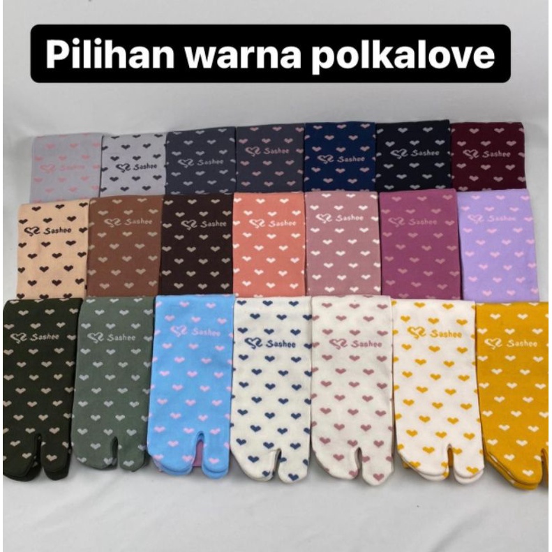 Kaos Kaki Jempol Motif Polkalove Rajut Wanita Dewasa By Sashee