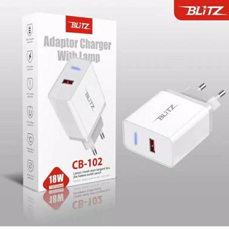 R64T BLiTZ Adar Charger CB-102 F Charging Qualcomm 3.0 18W + Kabel Type C /  USB /  Ready