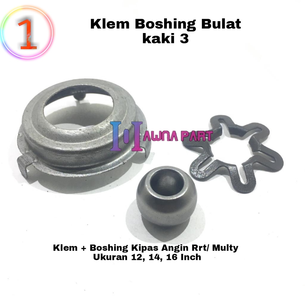Klem Boshing Rumah Boshing Kipas Angin Tiga Kaki 12, 14, 16 Inch 1