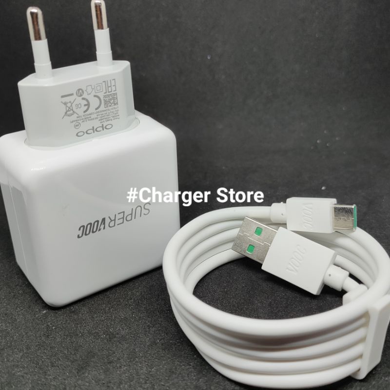 Charger Oppo ORIGINAL 4A Type C Fast Charging Super VOOC A5 2020 A9 2020 R17 A91 A53 Reno 2F