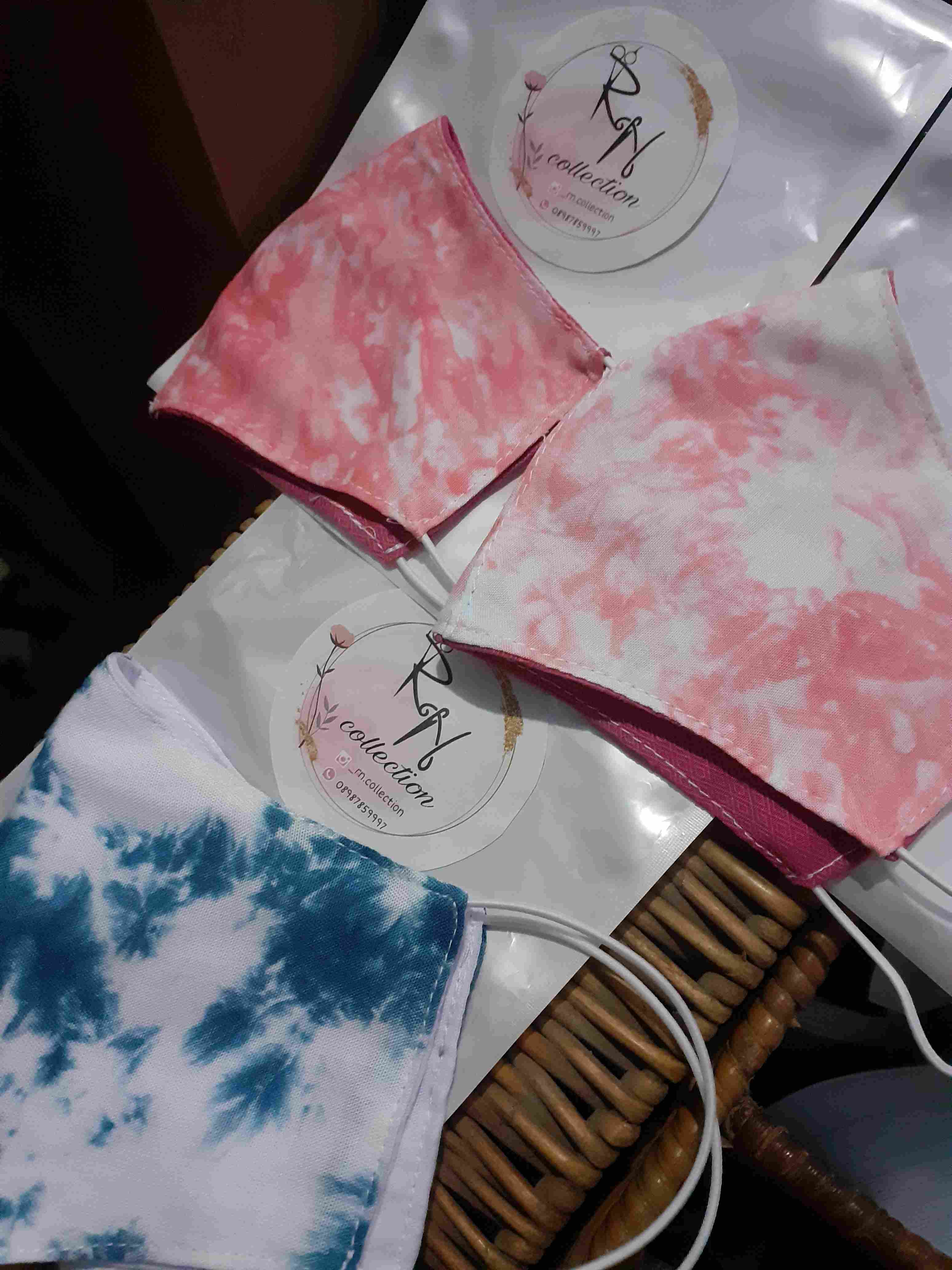 Masker Hijab Tie Dye & Sudah Termasuk Tali Hijab ( Cod )