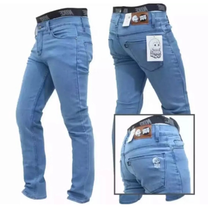 Celana Jeans Pensil strecth slimfit skinny Pria Cheap Monday BIoblitz Biowash Blueblack Hitam