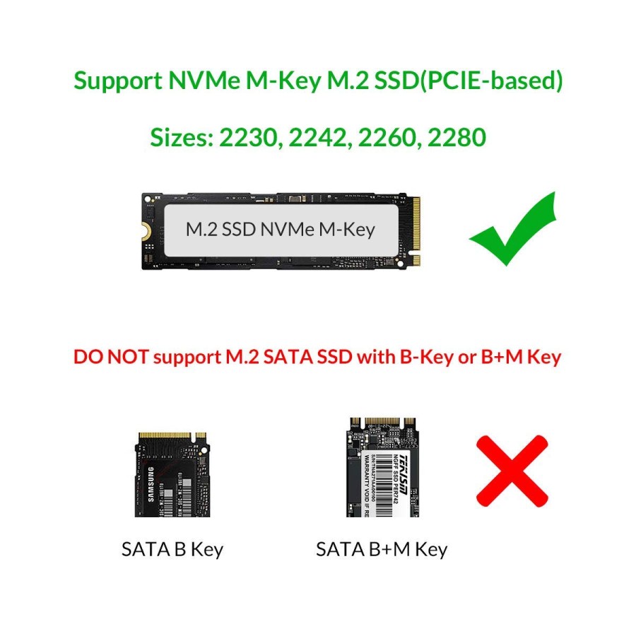 Enclosure SSD M.2 NVMe NYK Usb 3.1 Type C Original