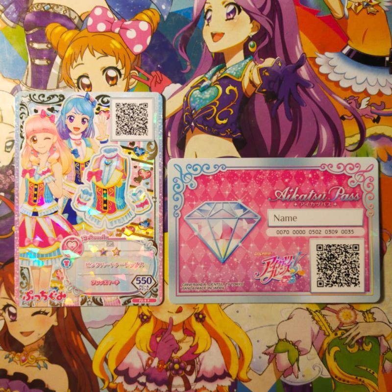 Aikatsu Friends ID Pass/IC Card Set (Aikapass + Tops Aine)