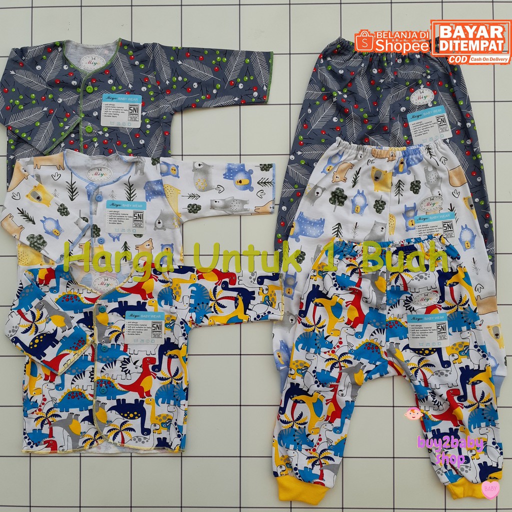 Setelan piyama celana panjang bayi MIYO (All New Feb 2021 World Dino Series) 3-6 Bulan 1 PCS