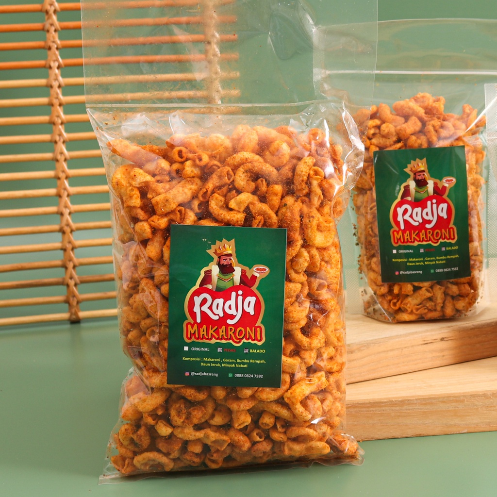 

Radja Makaroni 250 Gram Makroni Rasa Balado Manis Original Gurih Asin Pedas Daun Jeruk