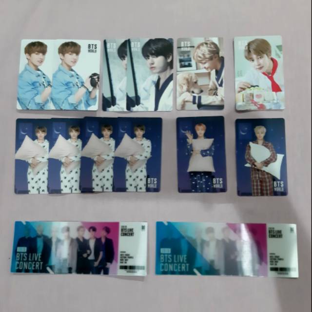 BTS World OST Doublesided PC JK JHOPE  and Game Coupon V JHOPE