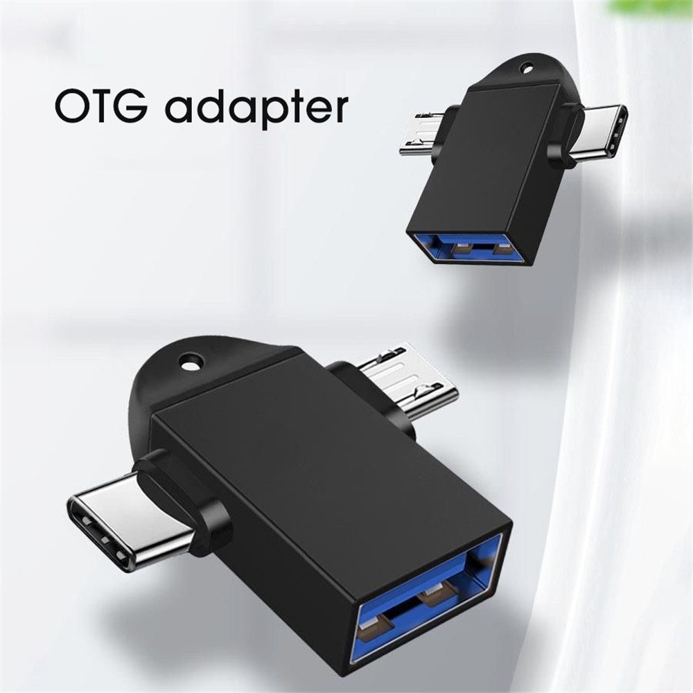 MQ OTG Type C Adapter 2 In 1 Micro Usb C 3.0 Flash Disk Dan Mouse Konektor Untuk Android Smartphone