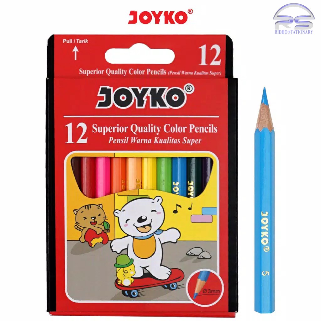 

Pensil Warna Joyko 12 Warna Ukuran Kecil CP-S12 Mini - ORIGINAL