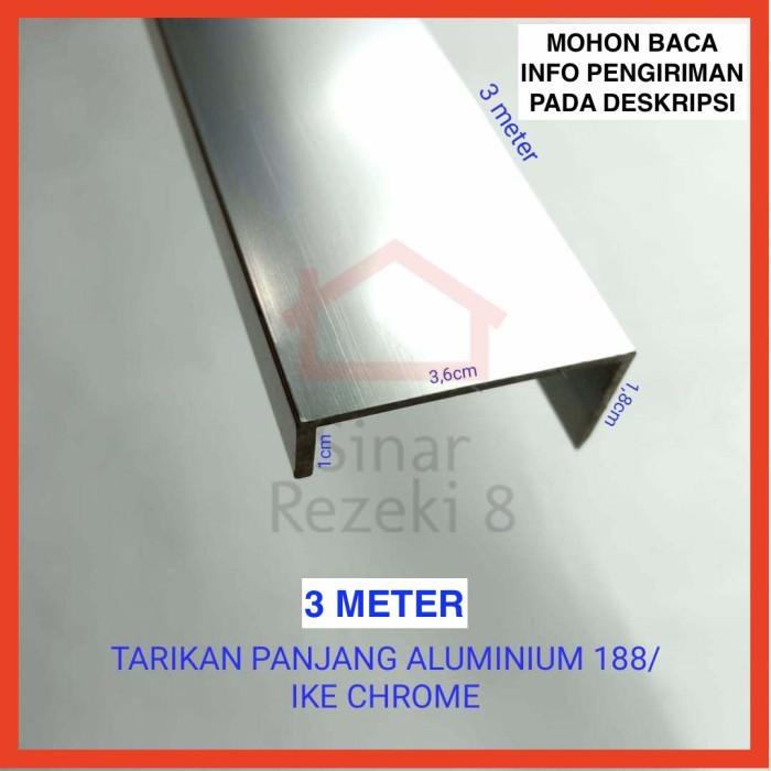 Profil Aluminium Tarikan 188 CH Lis Frame Handle Lemari Pintu Edging Kualitas Terjamin