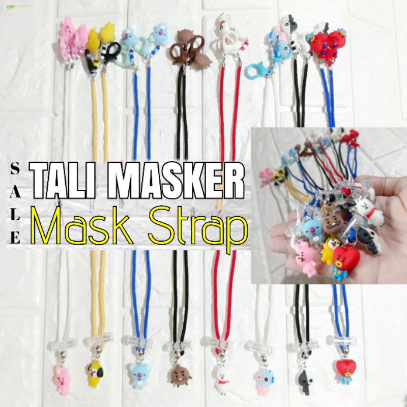 TALI MASKER KPOP BANGTAN BOYS BT21 BTS  / STRAP MASK / TALI HIJAB DIY/ PENGAIT MASKER FLEKSIBEL