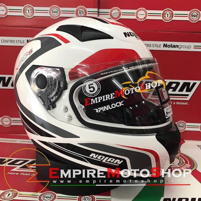 Dijual Helm Nolan N60.5 Practice Metal White N605 Berkualitas