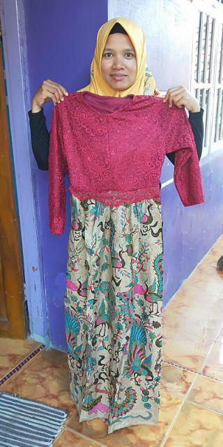 Couple Batik Gamis Brokat Cindrawasih Kamaratih