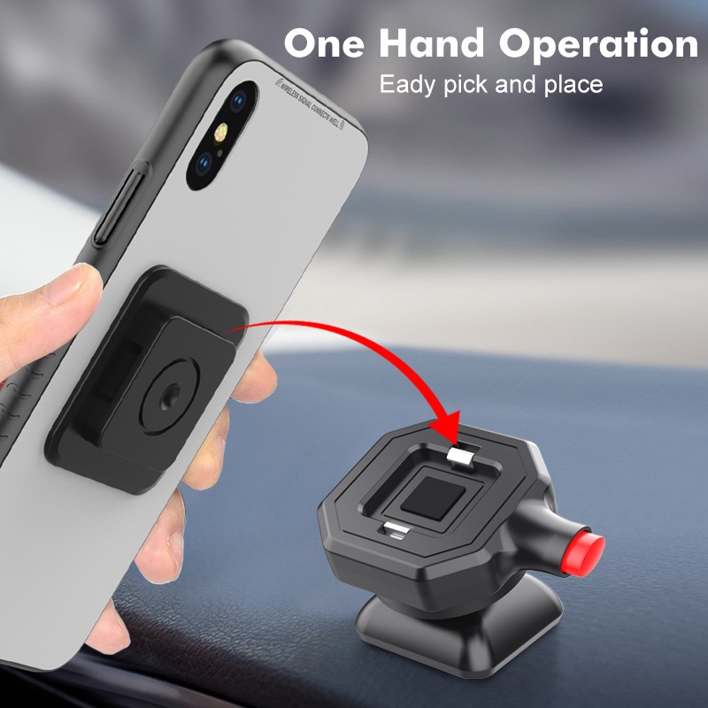 1 Set 360 Derajat ° Bracket Dudukan Handphone Universal Multifungsi Anti slip Untuk Aksesoris Mobil