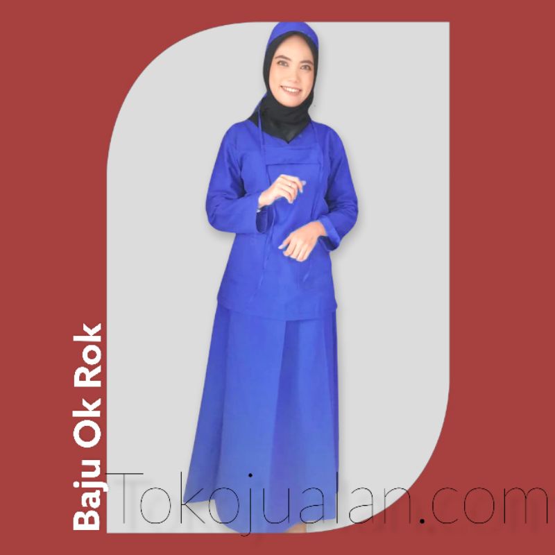 Baju Lengan Panjang Wanita Size S M L XL Seragam Ok Rok Oka Kerja Jaga Medis Perawat Bidan Onemed Ba