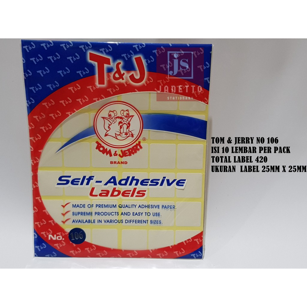 

Label Tom N Jerry No 106