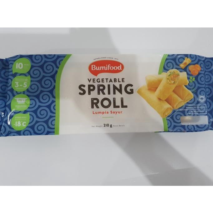 

Bumifood Vegetable spring roll (lumpia sayur) 210gr isi 10pcs TERMURAH TERLARIS TERPERCAYA ORIGINAL