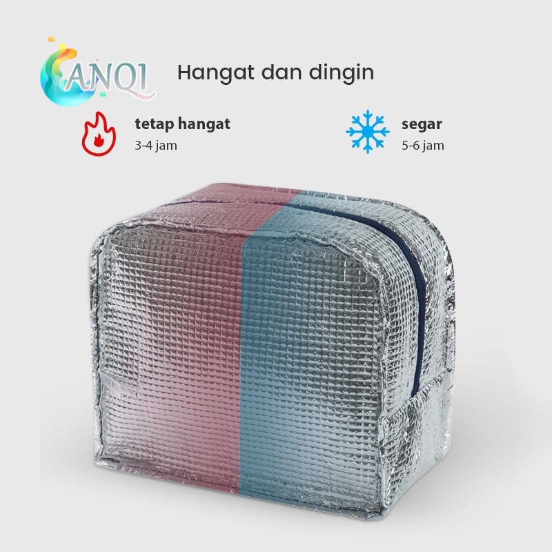 ANQI SHOP Tas Travel Tempat Bekal Lunch Bag Premium Cooler Bag Makanan Sekolah Bahan VS-8 B