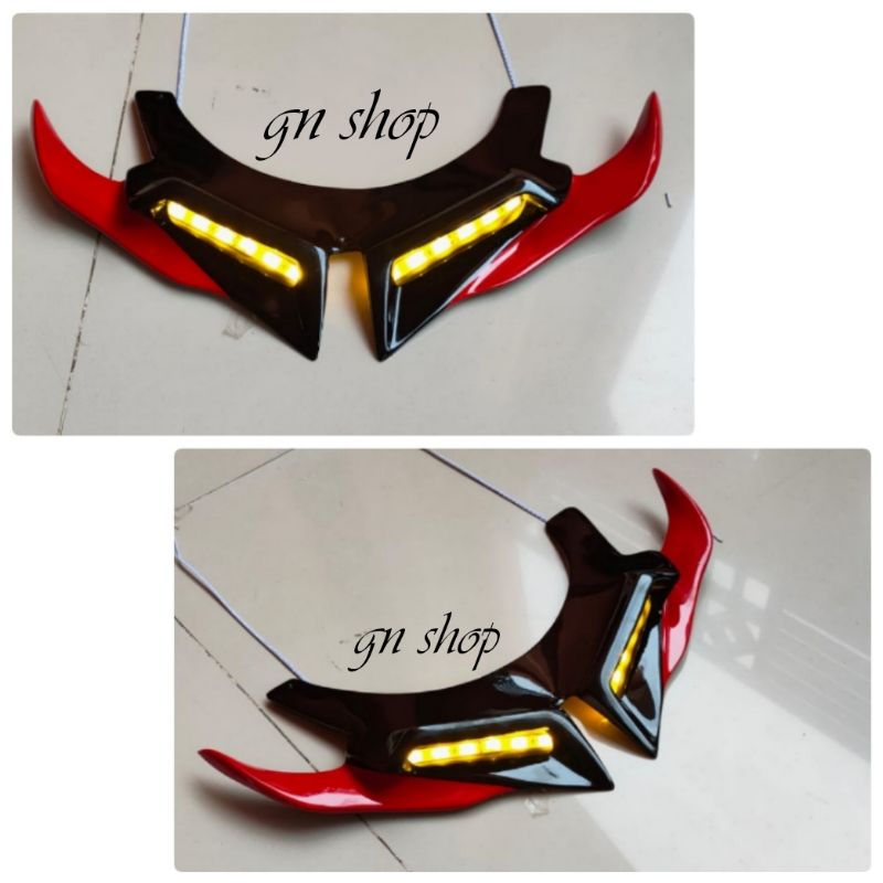 winglet HONDA vario old 125-150 old 2015-2017 winglet plus lamp led winglet galaxy 3