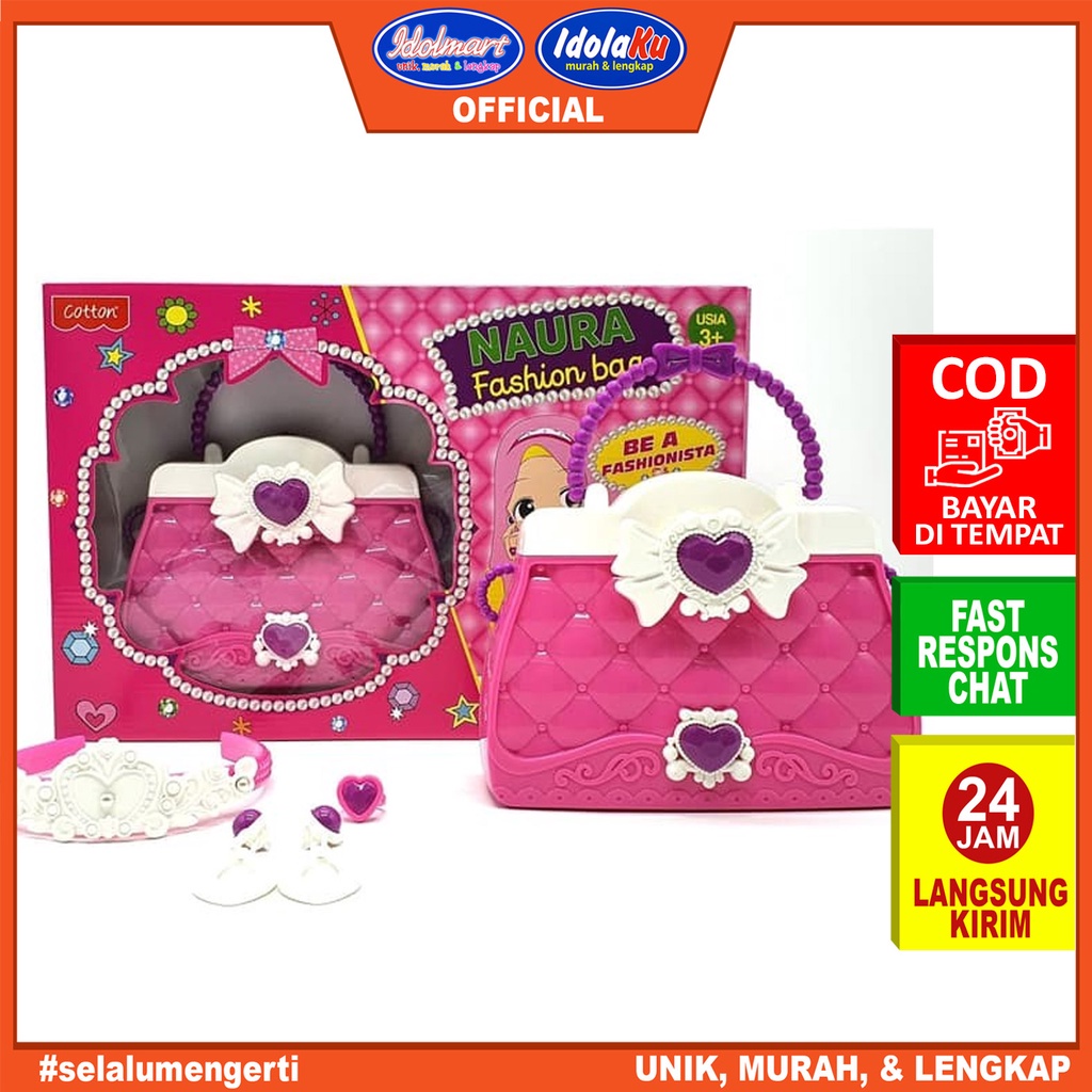 IDOLMART Mainan Anak Naura Fashion Bag - Mainan Pretend Play - Tas Anak Lucu Surabaya