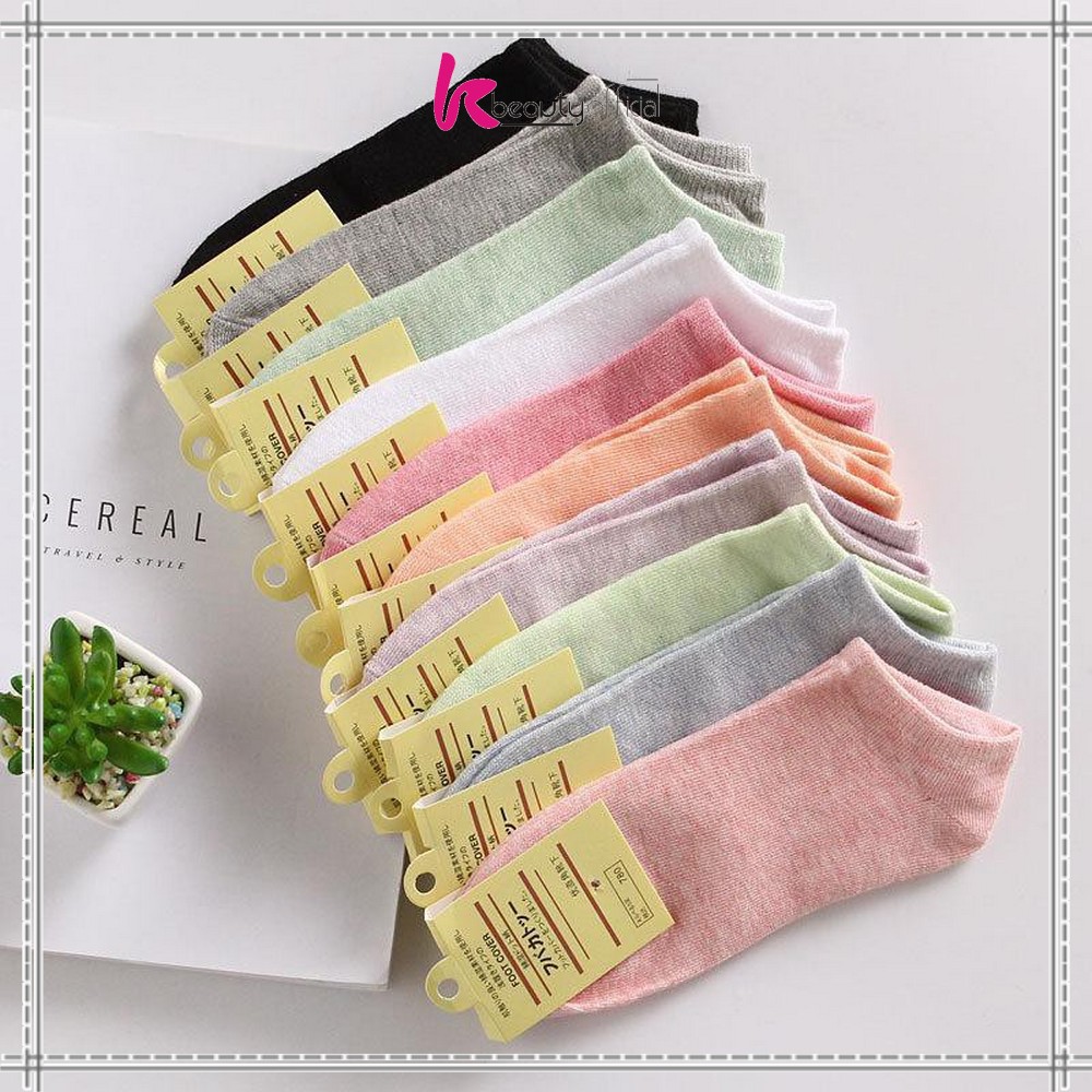 KB-P59 Kaos Kaki Semata Kaki Polos / Kaus Kaki Wanita / Kaos Kaki Ankle Dewasa / Short Socks Import-1