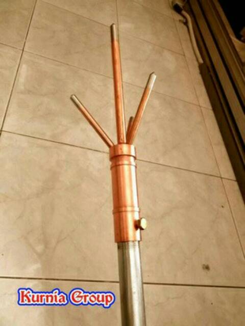 PENANGKAL PETIR TRISULA  ANTI PETIR + PIPA 50CM TOMBAK SPLITZEN SATU SET TIANG MODEL BARU TERMURAH