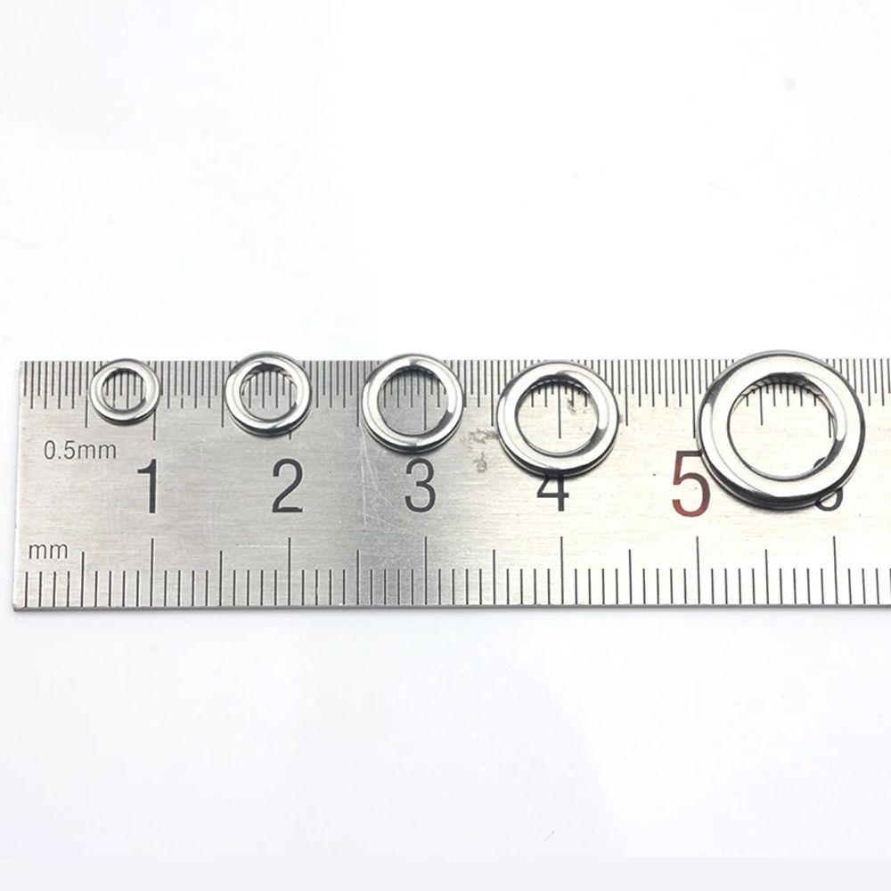 Lanfy Cincin Pancing 50pcs Heavy Duty304Stainless Steel Fishing Tackle Connecting Ring Tackle Connector