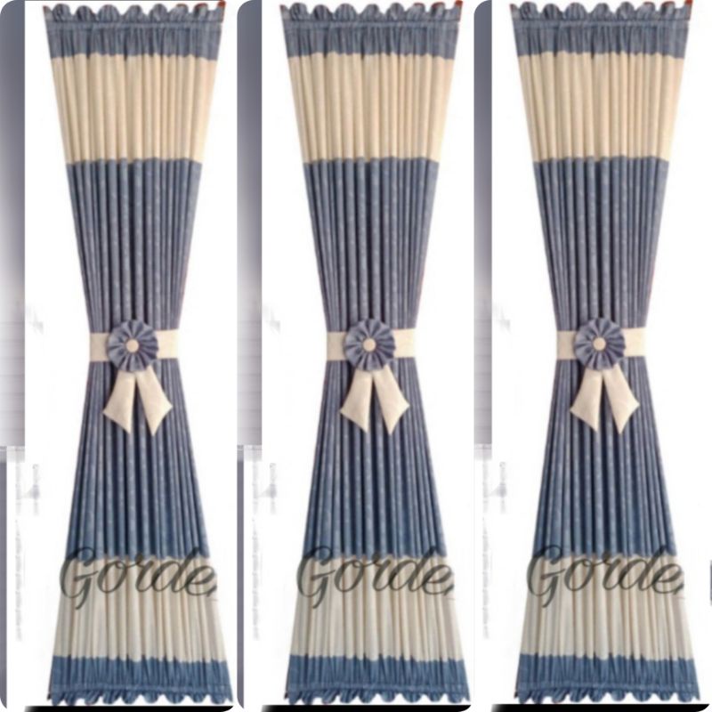 Horden Cendela Minimalis Kupu kupu Gorden embos tebal