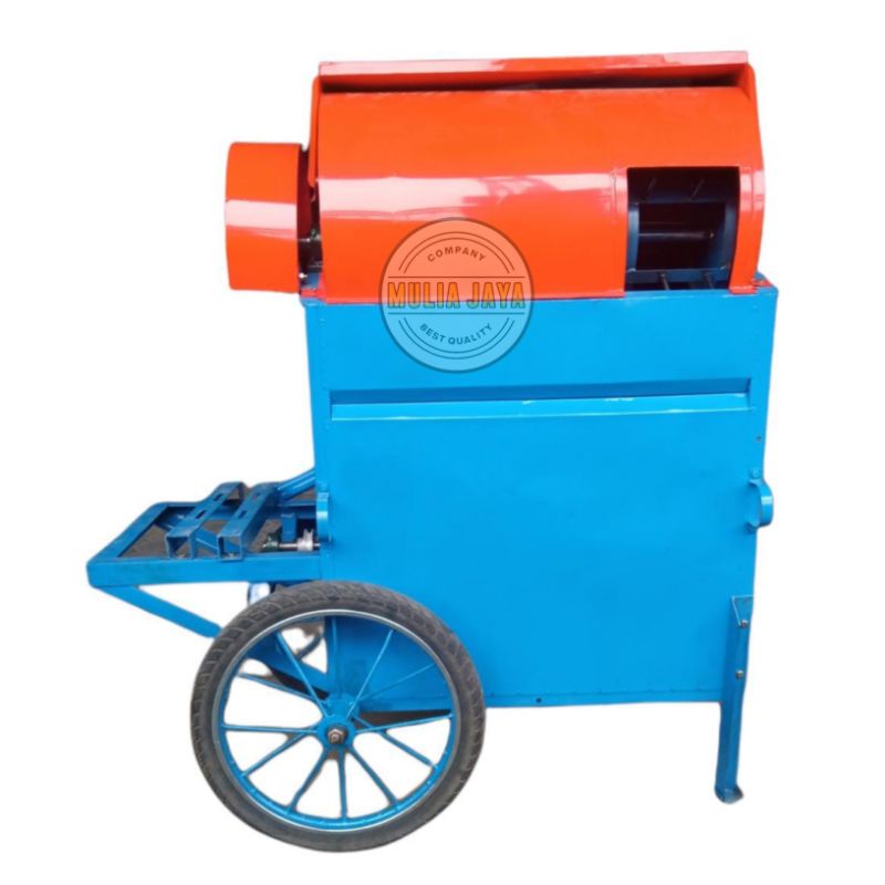 Mesin Perontok Padi DOS dengan mesin penggerak diesel 5,5 pk