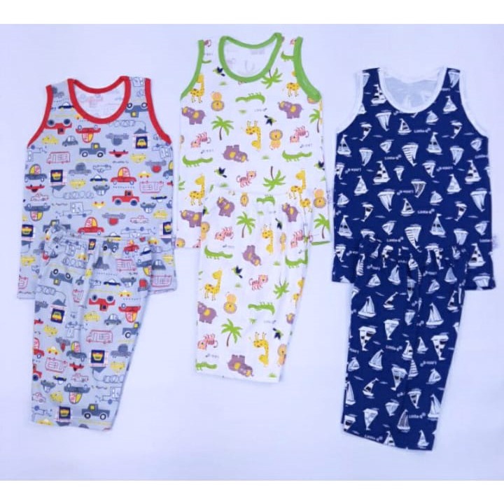 Little Queen  Setelan  Pendek Lengan Kutung Isi 3 pcs