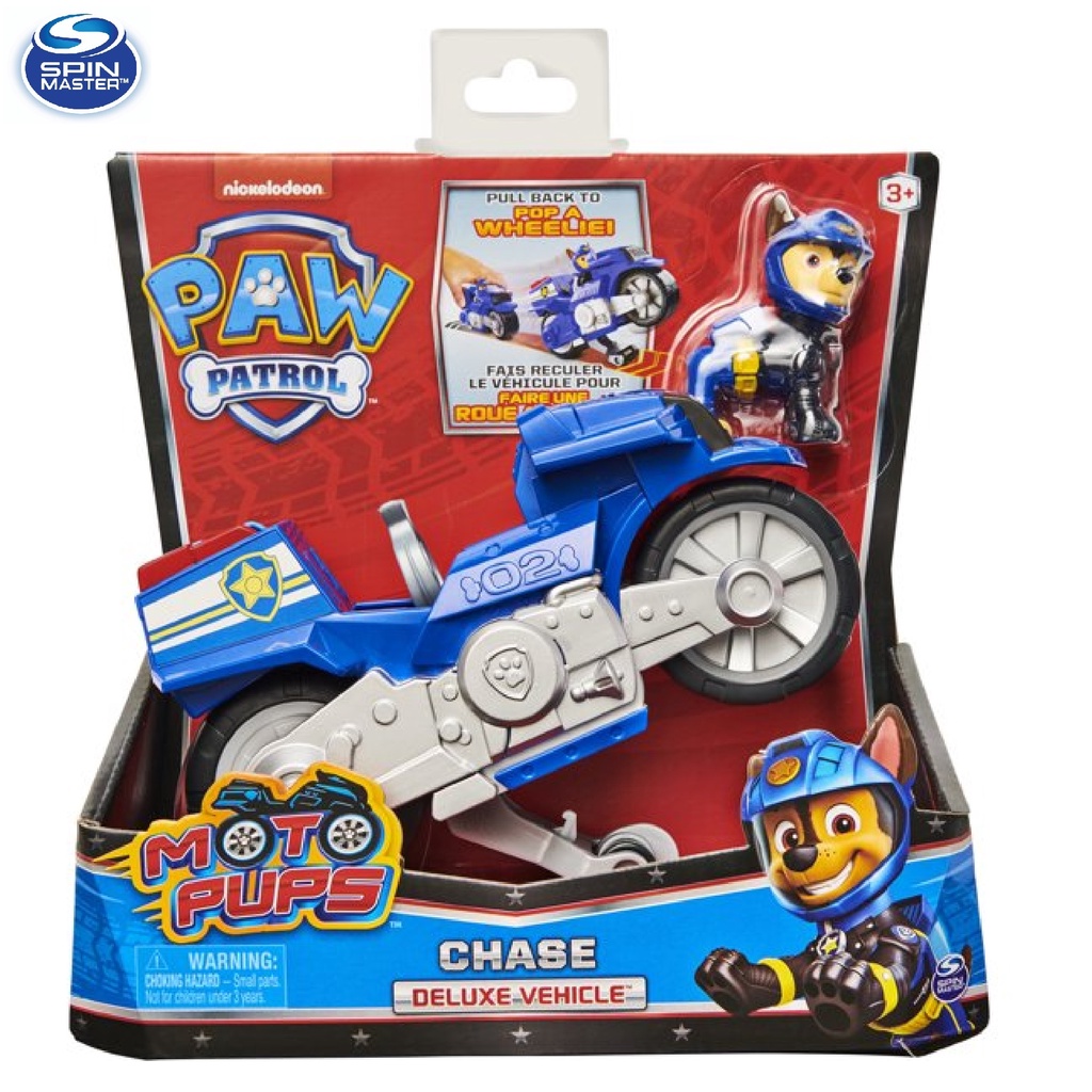 PAW PATROL Moto Pups Chase Deluxe Pull Back Motorcycle Vehicle