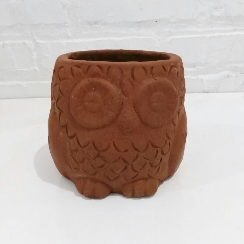 Pot gerabah owl burung hantu ukuran mini lucu