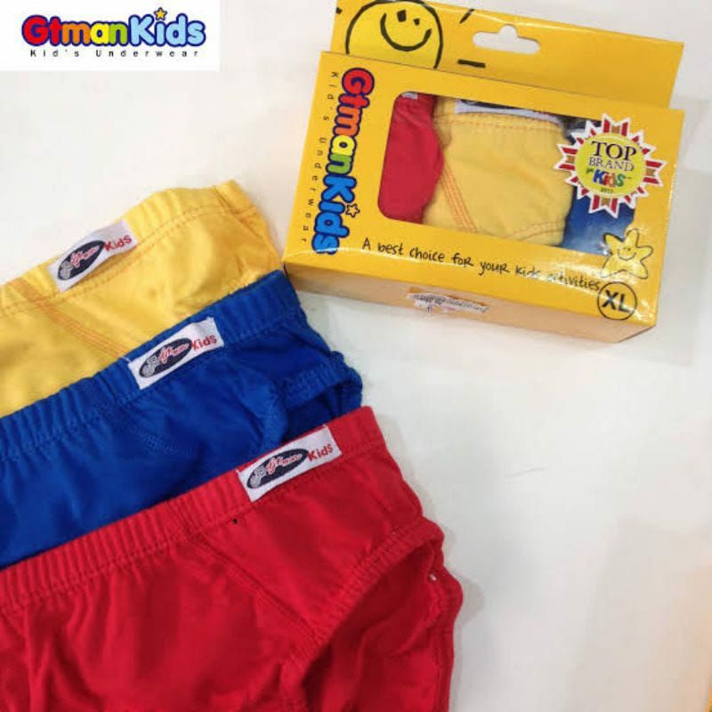 Celana Dalam GT Kids - GTMK01 - 3 Pcs - Celana Dalam CD Anak Laki Kids