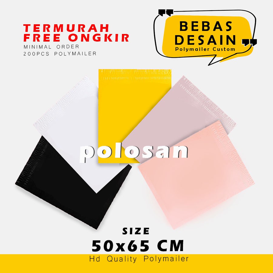 Plastik Polymailer 50x65cm Plastik Packing Olshop Packaging Online Shop Polymailers Polos Murah