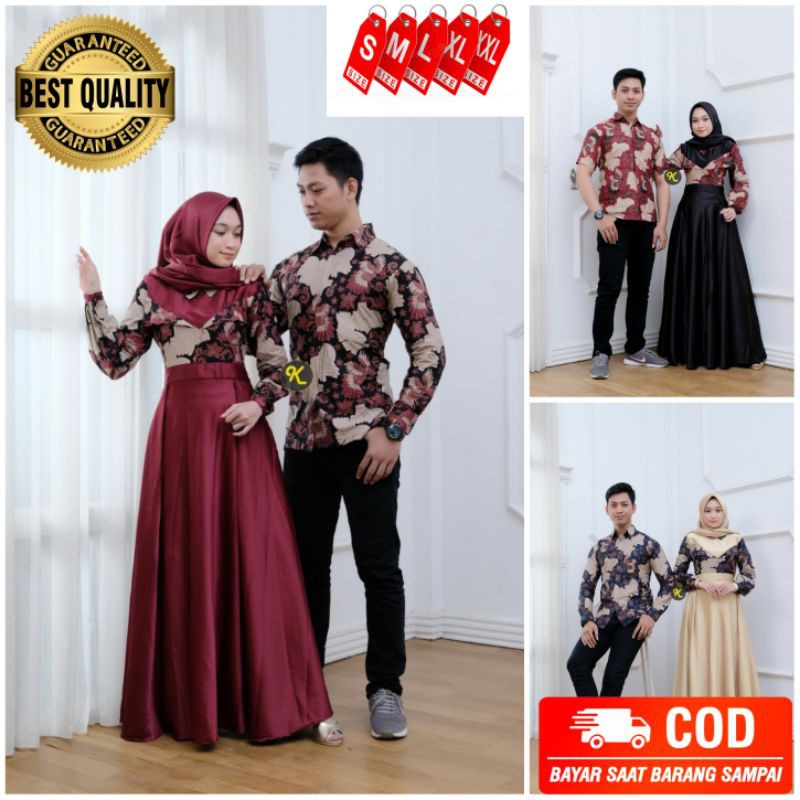 Maura Couple - Sania Ruffle Batik Couple Ori Ndoro Jowi Garansi Termurah Shopee -7