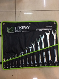 KUNCI RING PAS SET 14 PCS 8-32 MM TEKIRO COMBINATION WRENCH SET 8 - 32