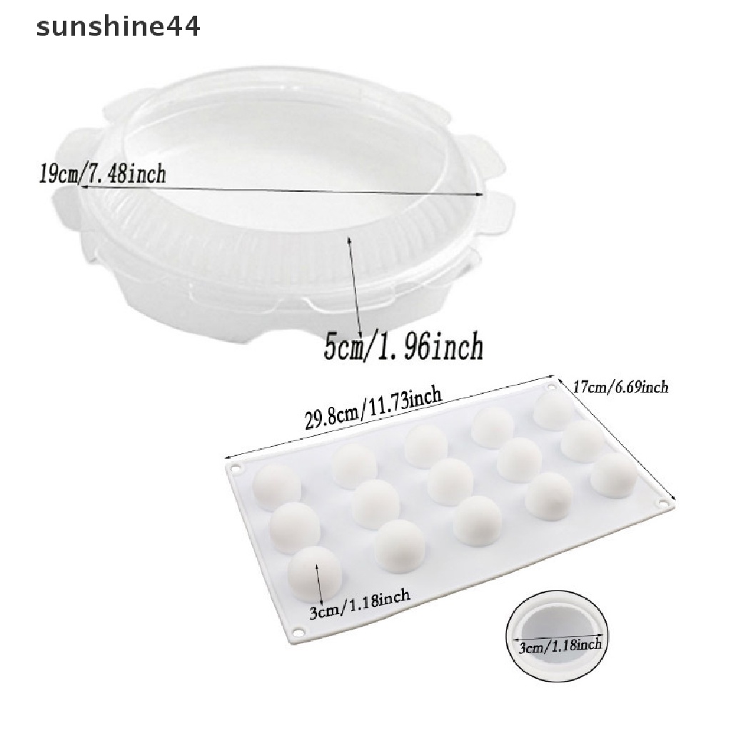 Sunshine Cetakan Kue Mousse Bentuk Oblate Bulat Bahan Silikon