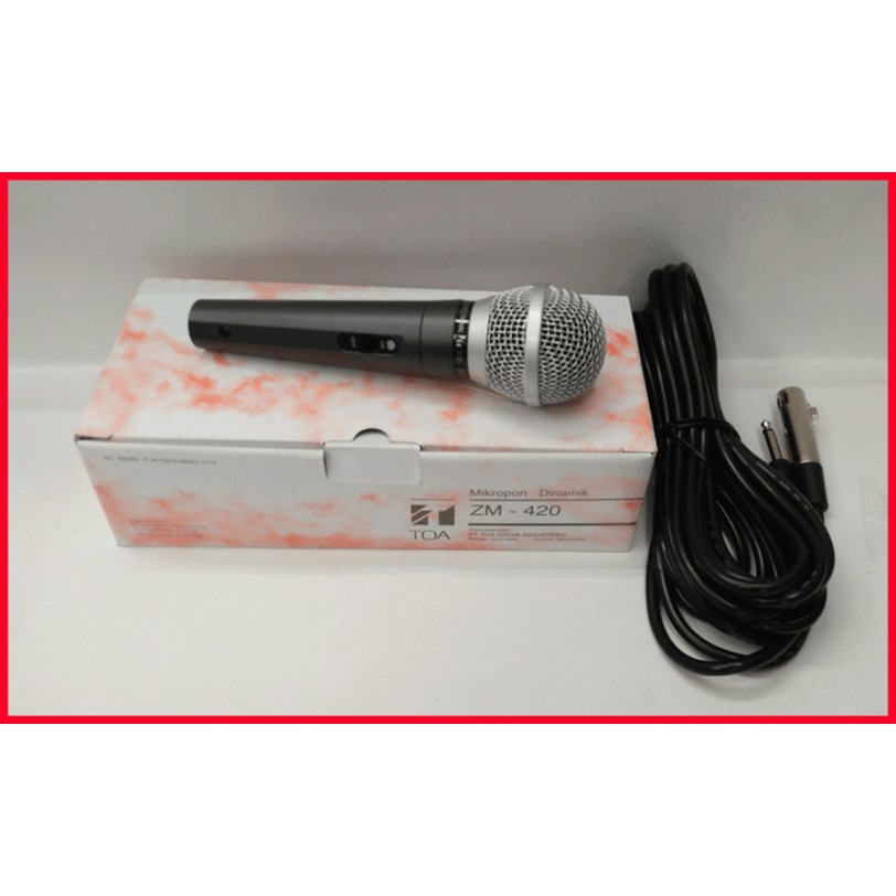 Mic / Microphone Kabel TOA ZM-420 ORIGINAL TOA ( Free Kabel Mic 5M)
